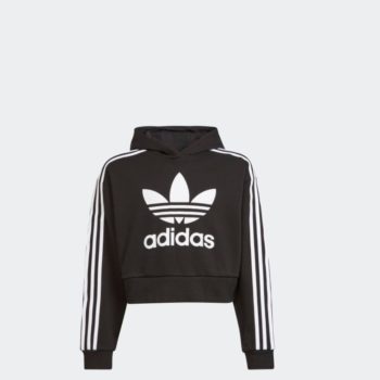 Adidas Adicolor Cropped Hoodie Felpa corta ragazza Nera