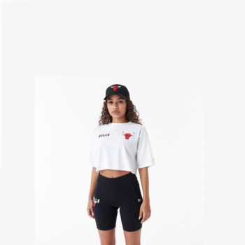 New Era T-shirt Crop Chicago Bulls NBA Team Logo