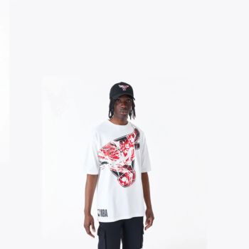 New Era T-shirt Oversize Chicago Bulls NBA All Over Print