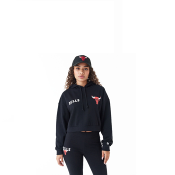 New Era Felpa NBA Crop Hoodie Wmn